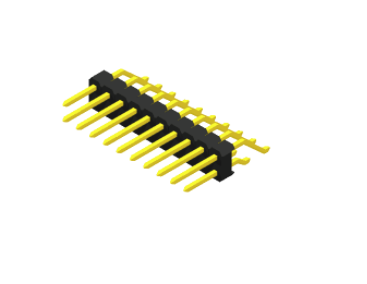  Pin Header 1.27mm SQ PIN0.46mm 2 R ow h=2.54mm  SMT R/A Type